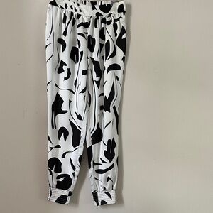 INC International Concepts Black and White Abstract Pants